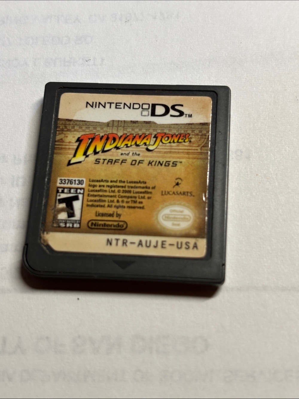 Nintendo DS Indiana Jones & the Staff of Kings Cartridge